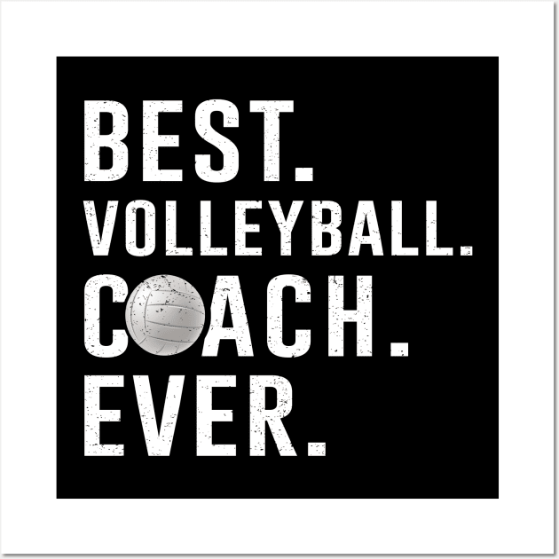 Best Volleyball Coach Ever Gift Wall Art by kateeleone97023